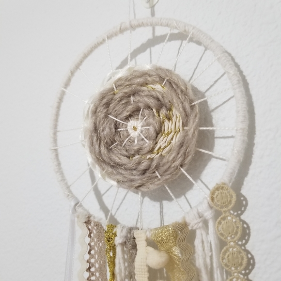 🌸 Small One-of-a-kind Unique Handmade Boho Dream Catcher Wall Home Decor - Picture 2 of 4